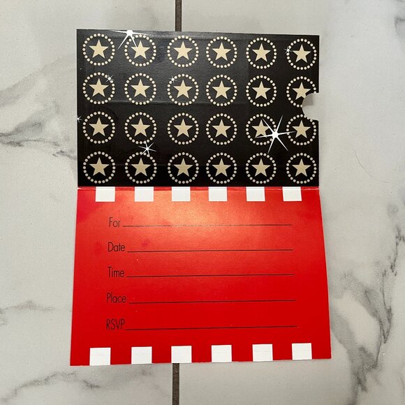 NWT - Movie Theme Party Invitations (2 packs) - 16 total invitations (8 each) - Picture 3 of 5